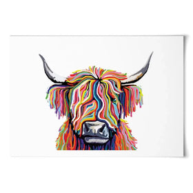 White Highland Cow Art Print White Highland Cow Art Print | White Highland Cow Art Print Designs wall art product Independent