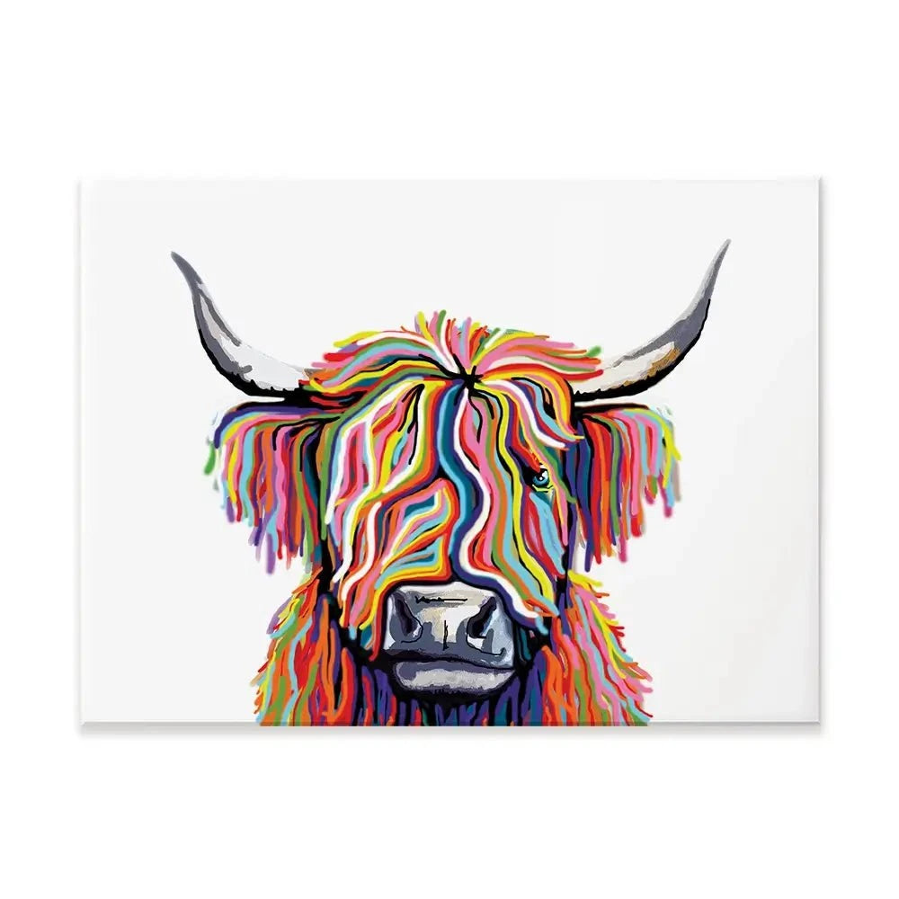 White Highland Cow Canvas Print White Highland Cow Canvas Print | White Highland Cow Canvas Artworks wall art product Independent