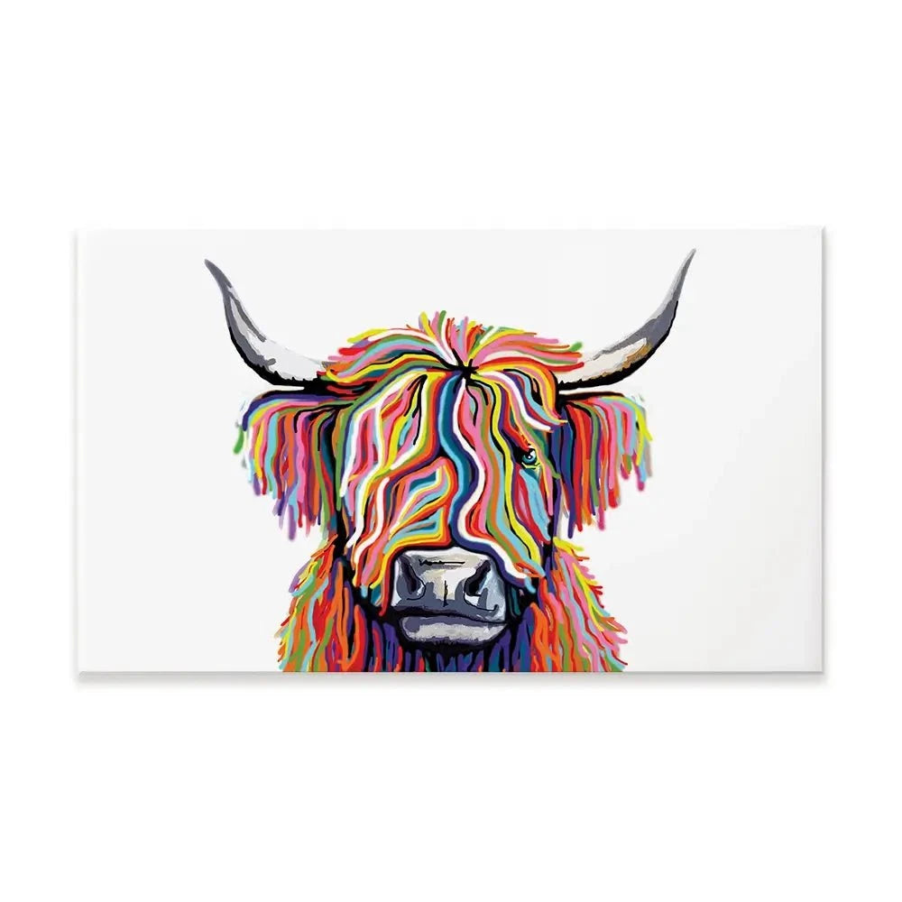 White Highland Cow Canvas Print White Highland Cow Canvas Print | White Highland Cow Canvas Artworks wall art product Independent