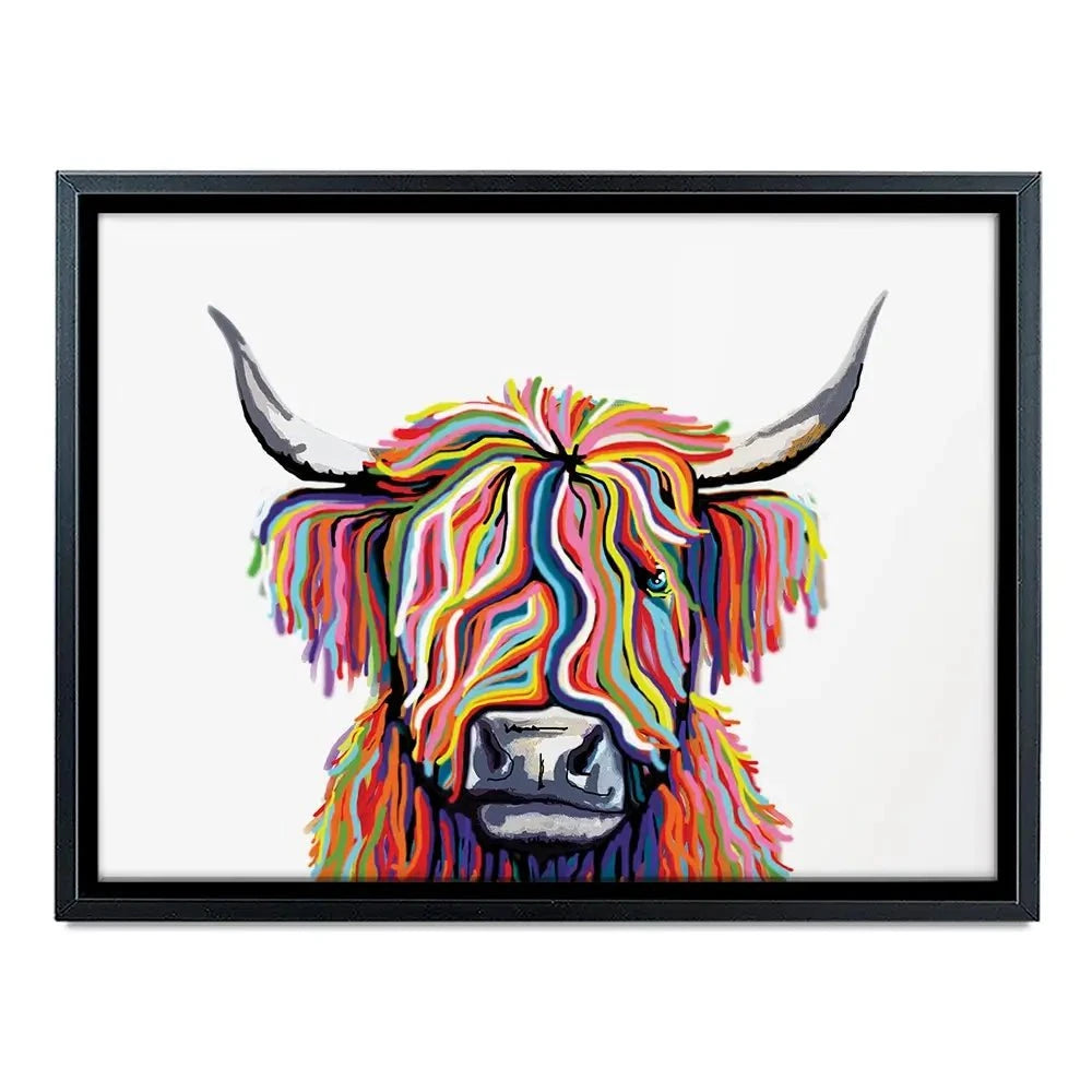 White Highland Cow Canvas Print White Highland Cow Canvas Print | White Highland Cow Canvas Artworks wall art product Independent