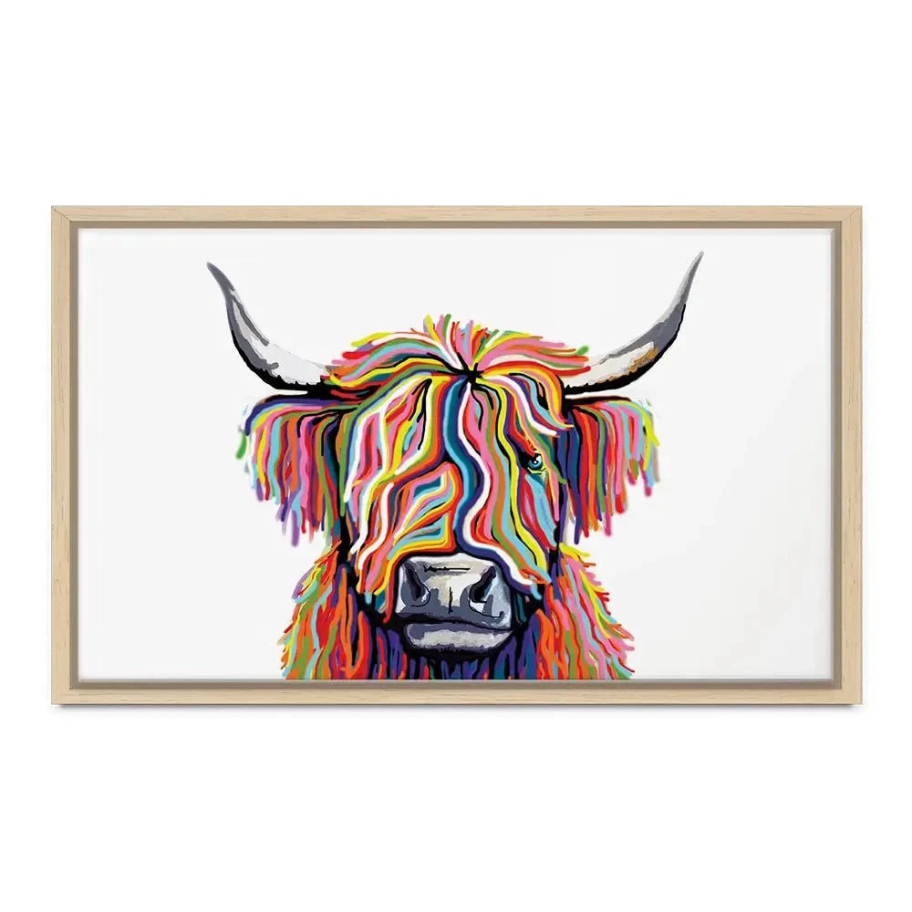 White Highland Cow Canvas Print White Highland Cow Canvas Print | White Highland Cow Canvas Artworks wall art product Independent