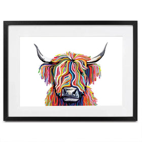 White Highland Cow Framed Art Print White Highland Cow Framed Art Print | White Highland Cow Framed Art  wall art product Independent