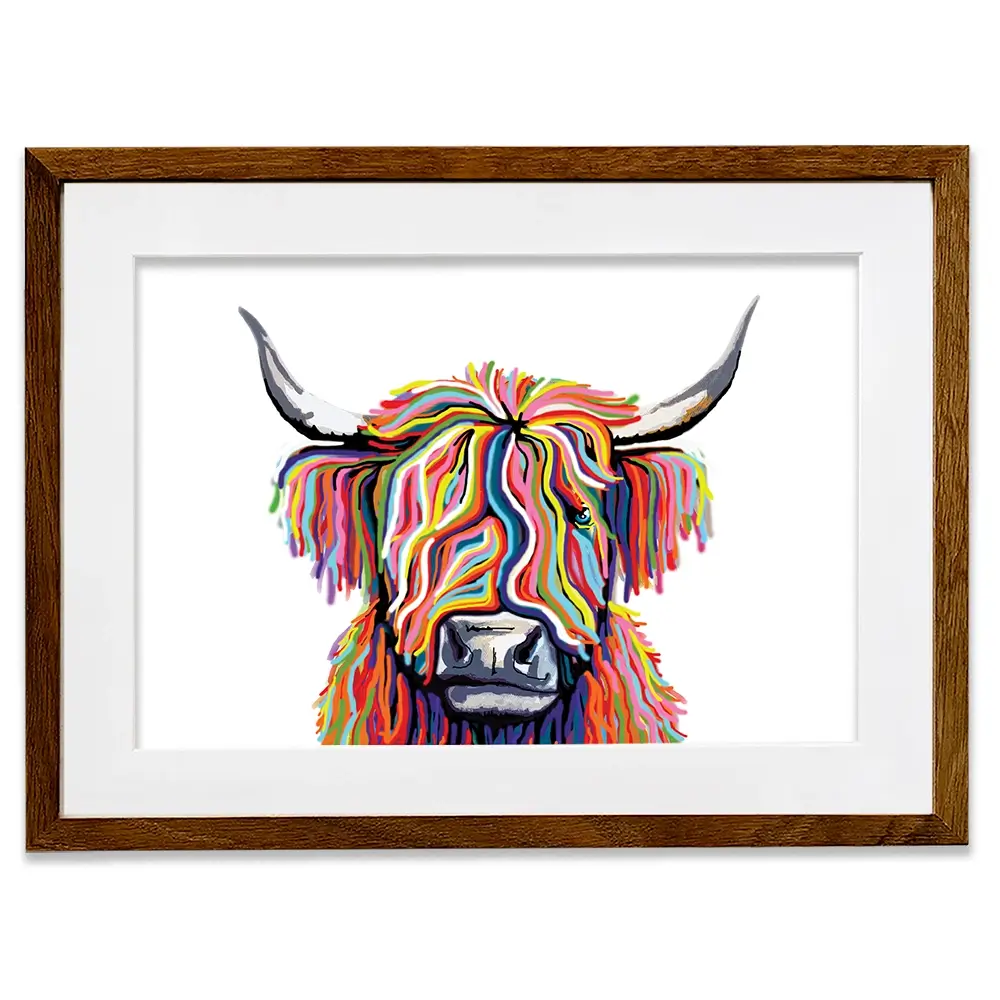 White Highland Cow Framed Art Print White Highland Cow Framed Art Print | White Highland Cow Framed Art  wall art product Independent
