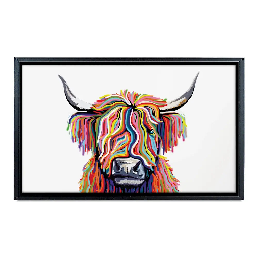 White Highland Cow Oversized Canvas Print White Highland Cow Oversized Canvas Print wall art product Independent