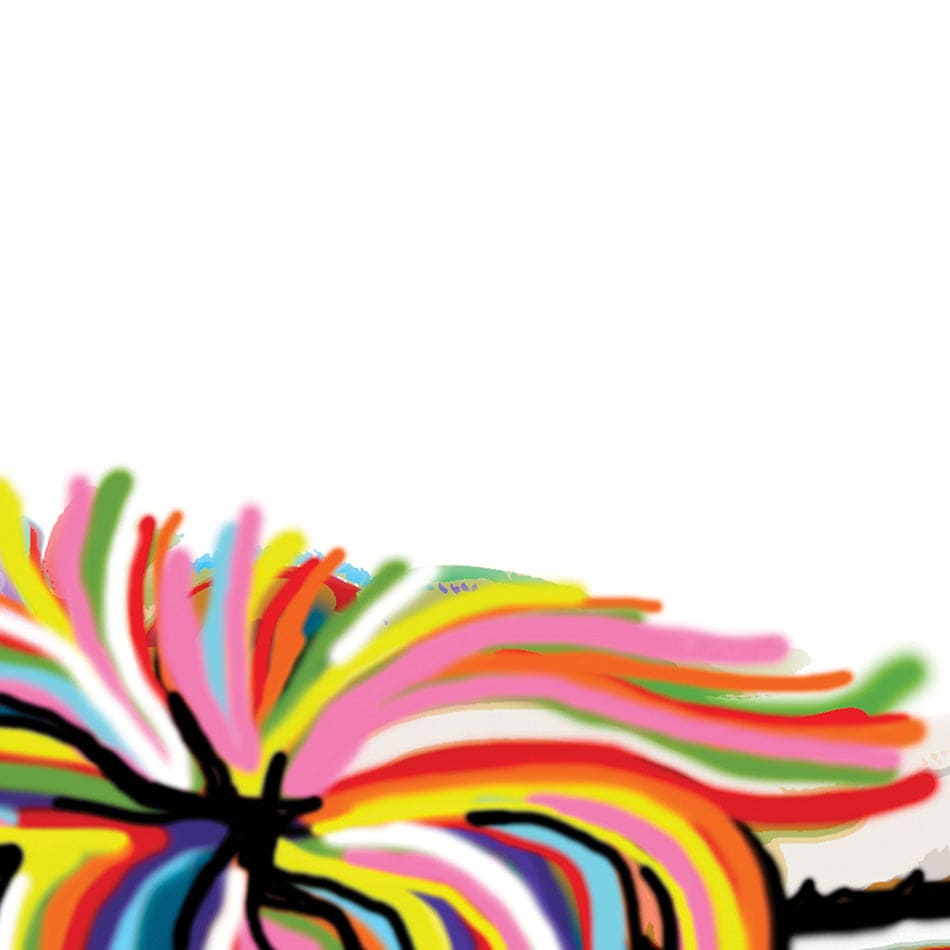 White Highland Cow Square Canvas Print wall art product Independent