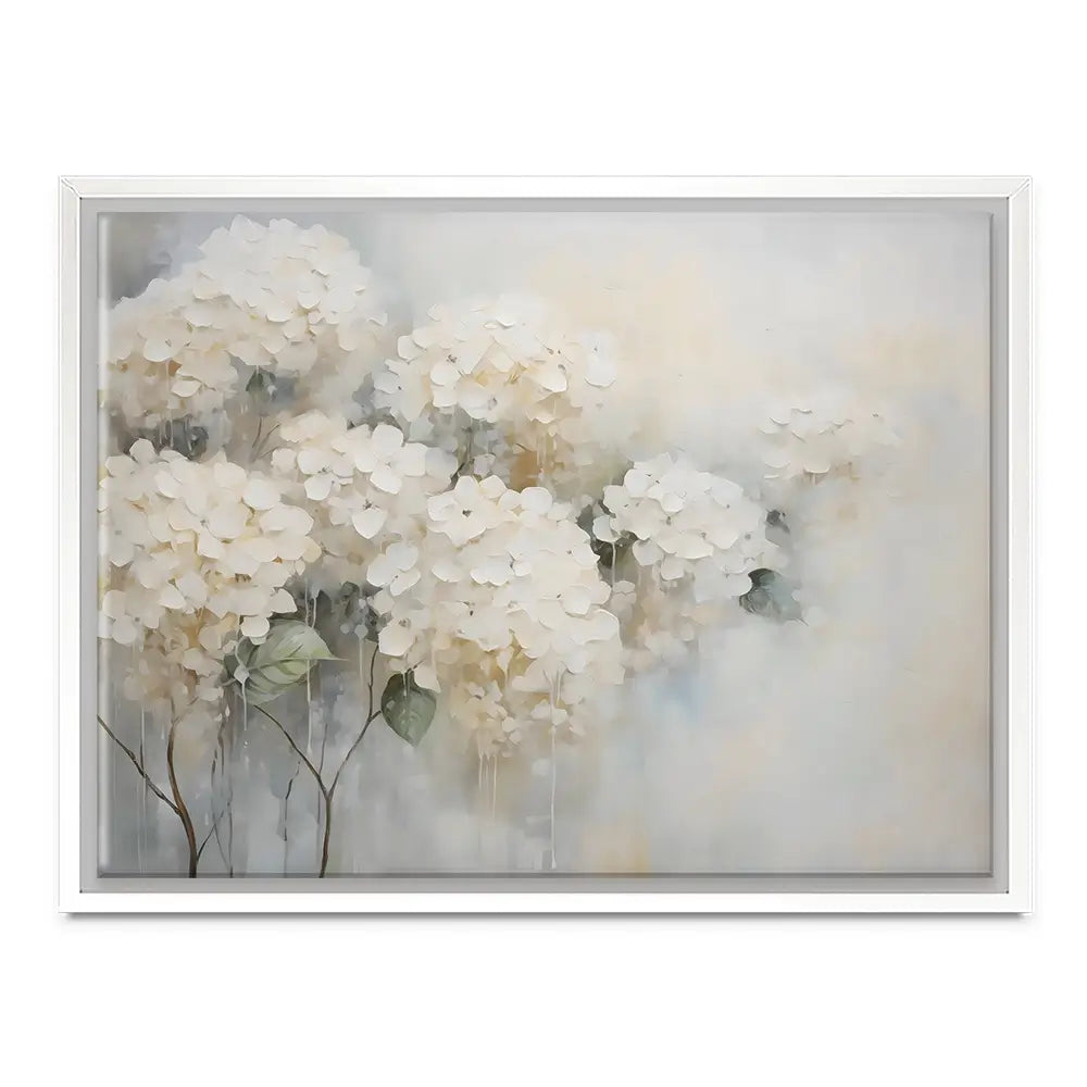 White Hydrangeas Canvas Print White Hydrangeas Canvas Print wall art product Arlington Prints - Independent