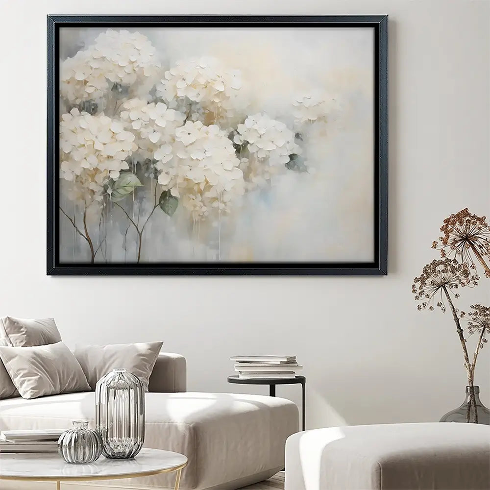 White Hydrangeas Canvas Print White Hydrangeas Canvas Print wall art product Arlington Prints - Independent