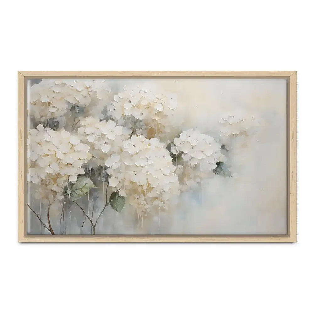 White Hydrangeas Oversized Canvas Print White Hydrangeas Oversized Canvas Print wall art product Arlington Prints - Independent