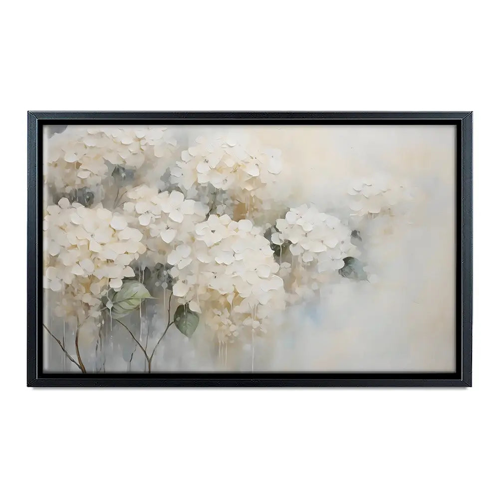 White Hydrangeas Oversized Canvas Print White Hydrangeas Oversized Canvas Print wall art product Arlington Prints - Independent