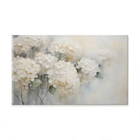 White Hydrangeas Oversized Canvas Print White Hydrangeas Oversized Canvas Print wall art product Arlington Prints - Independent