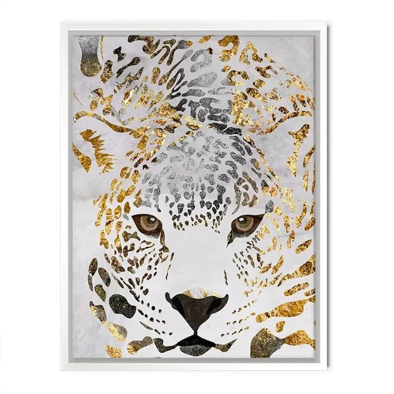 White Jaguar Canvas Print White Jaguar Canvas Print wall art product Sarah Manovski