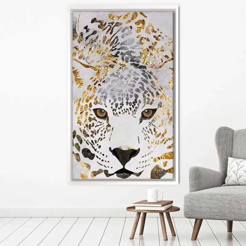 White Jaguar Canvas Print White Jaguar Canvas Print wall art product Sarah Manovski