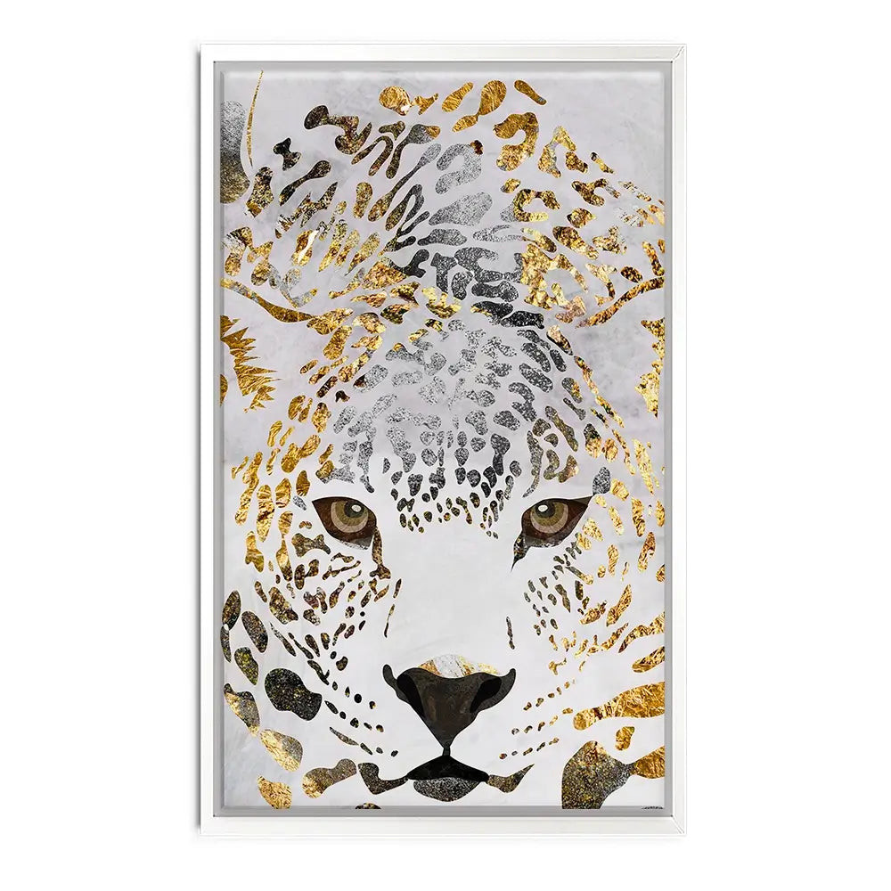 White Jaguar Canvas Print White Jaguar Canvas Print wall art product Sarah Manovski