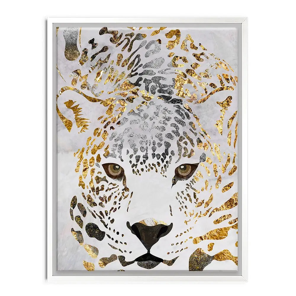 White Jaguar Canvas Print White Jaguar Canvas Print wall art product Sarah Manovski
