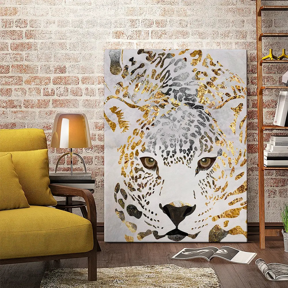 White Jaguar Canvas Print White Jaguar Canvas Print wall art product Sarah Manovski