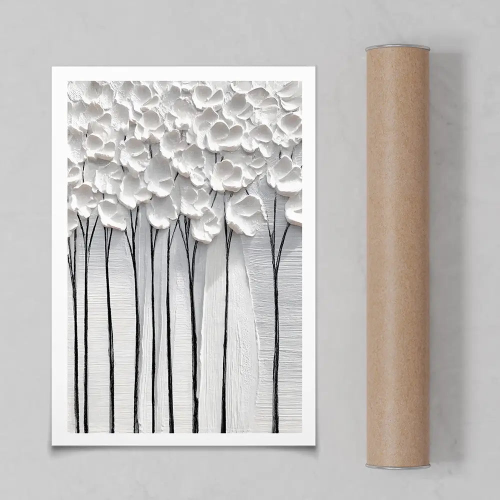 White Petals Art Print White Petals Art Print wall art product LSR Design Studio - Independent