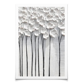 White Petals Art Print White Petals Art Print wall art product LSR Design Studio - Independent