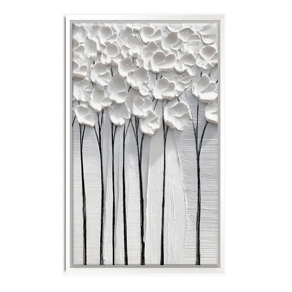 White Petals Canvas Print White Petals Canvas Print wall art product LSR Design Studio - Independent