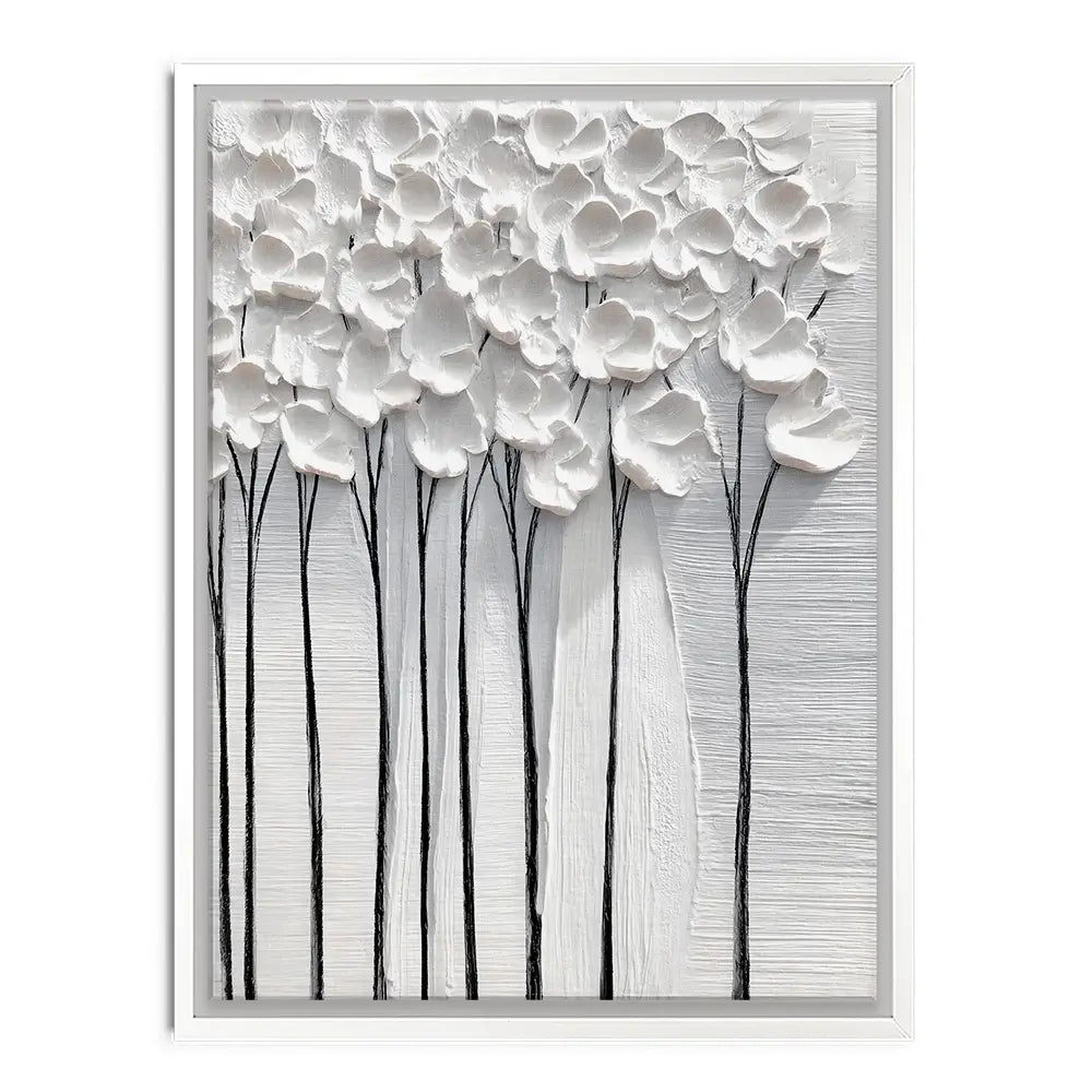 White Petals Canvas Print White Petals Canvas Print wall art product LSR Design Studio - Independent