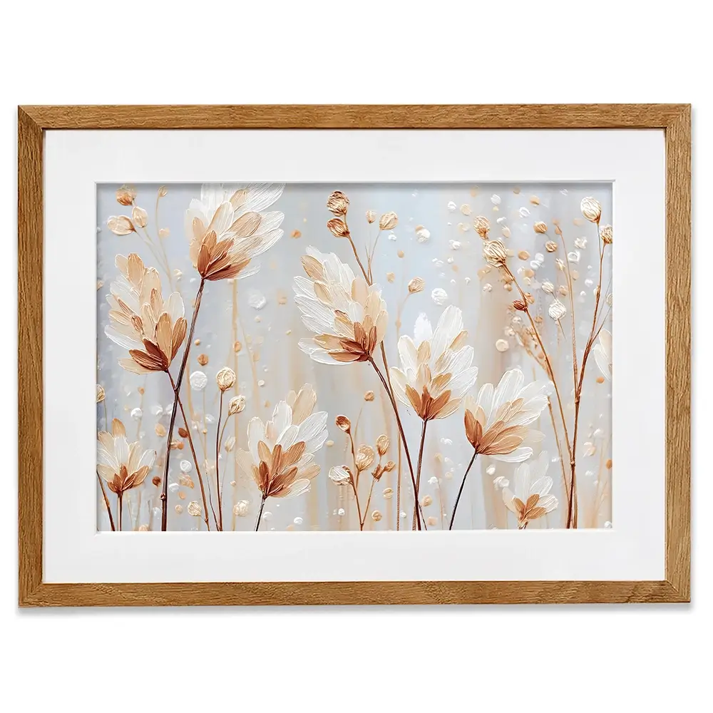 White Wild Grass Framed Art Print White Wild Grass Framed Art Print wall art product Gina Kelly - Independent