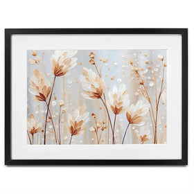 White Wild Grass Framed Art Print White Wild Grass Framed Art Print wall art product Gina Kelly - Independent