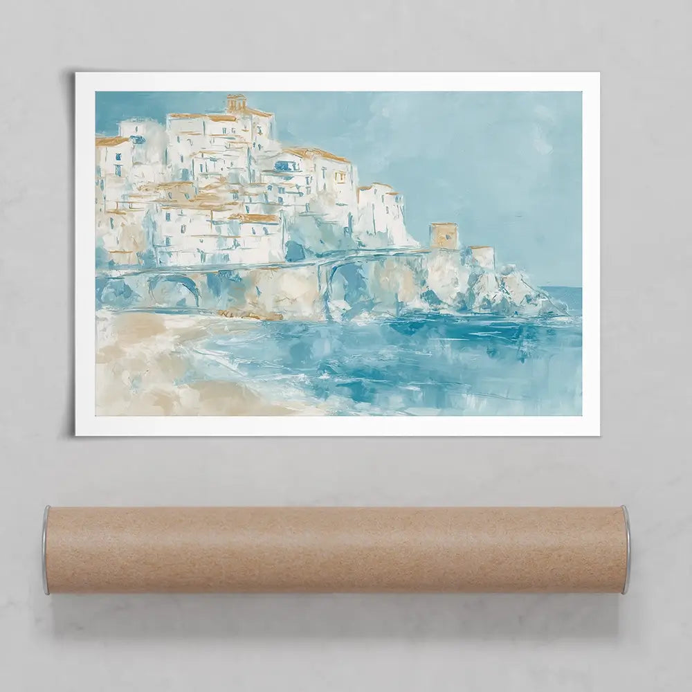 Whitewashed Town Above Tide Art Print Whitewashed Town Above Tide Art Print wall art product Chromatic Storm Studio