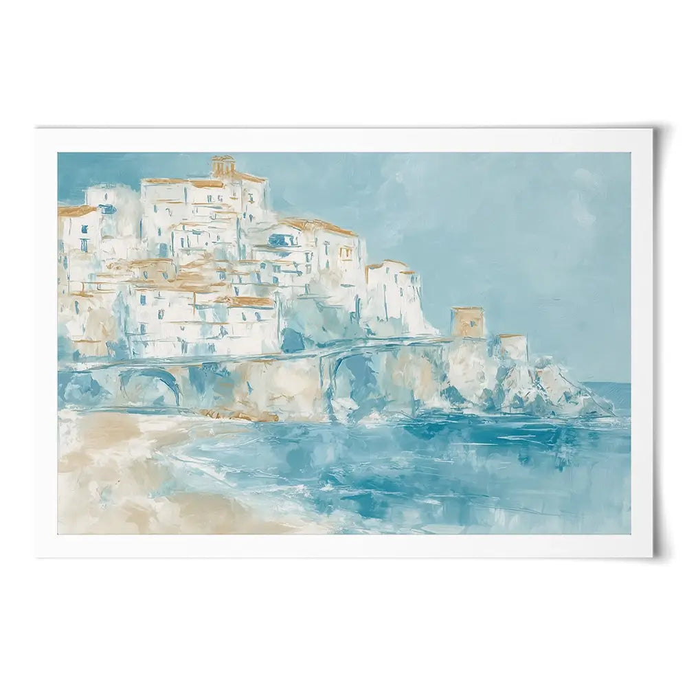 Whitewashed Town Above Tide Art Print Whitewashed Town Above Tide Art Print wall art product Chromatic Storm Studio