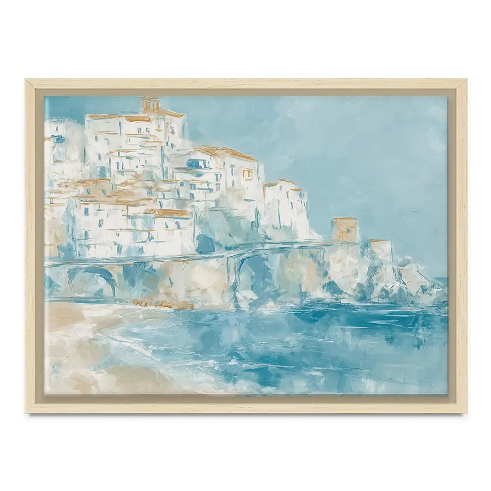 Whitewashed Town Above Tide Canvas Print Whitewashed Town Above Tide Canvas Print wall art product Chromatic Storm Studio