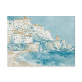 Whitewashed Town Above Tide Canvas Print Whitewashed Town Above Tide Canvas Print wall art product Chromatic Storm Studio