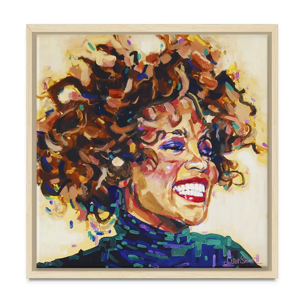 Whitney Houston I Wanna Dance Square Canvas Print Whitney Houston I Wanna Dance Square Canvas Print wall art product Juliet Stockton