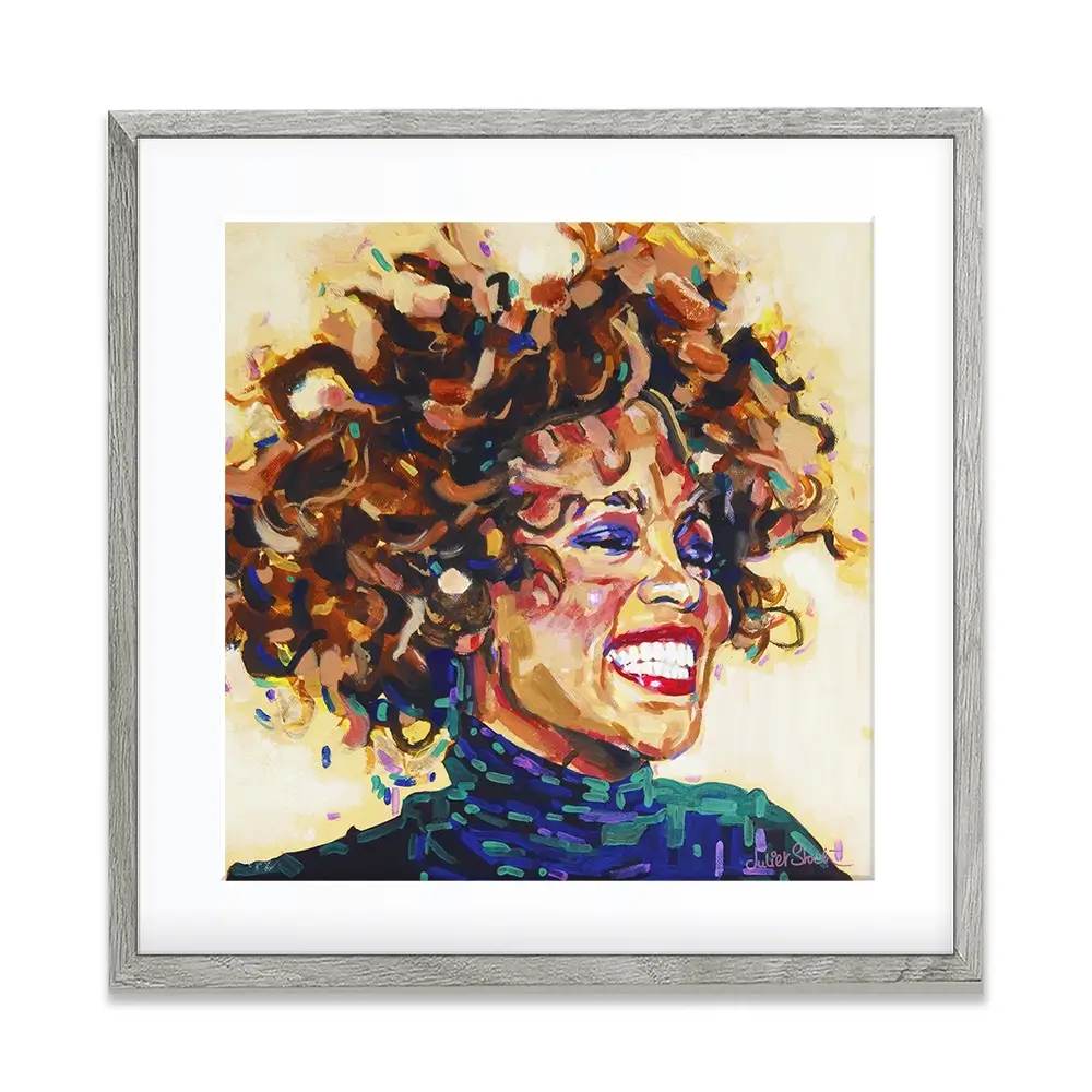 Whitney Houston I Wanna Dance Square Framed Art Print Whitney Houston I Wanna Dance Square Framed Art Print wall art product Juliet Stockton