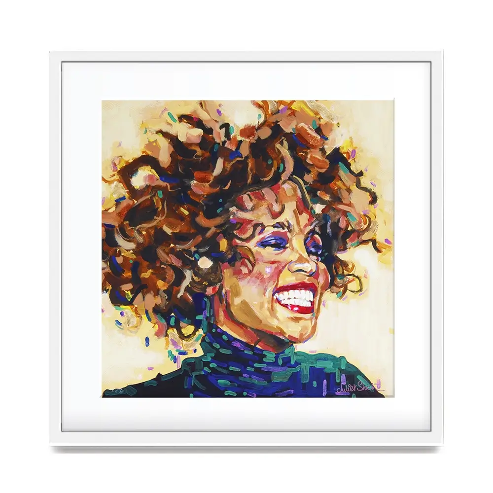 Whitney Houston I Wanna Dance Square Framed Art Print Whitney Houston I Wanna Dance Square Framed Art Print wall art product Juliet Stockton