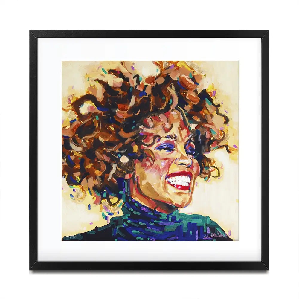 Whitney Houston I Wanna Dance Square Framed Art Print Whitney Houston I Wanna Dance Square Framed Art Print wall art product Juliet Stockton