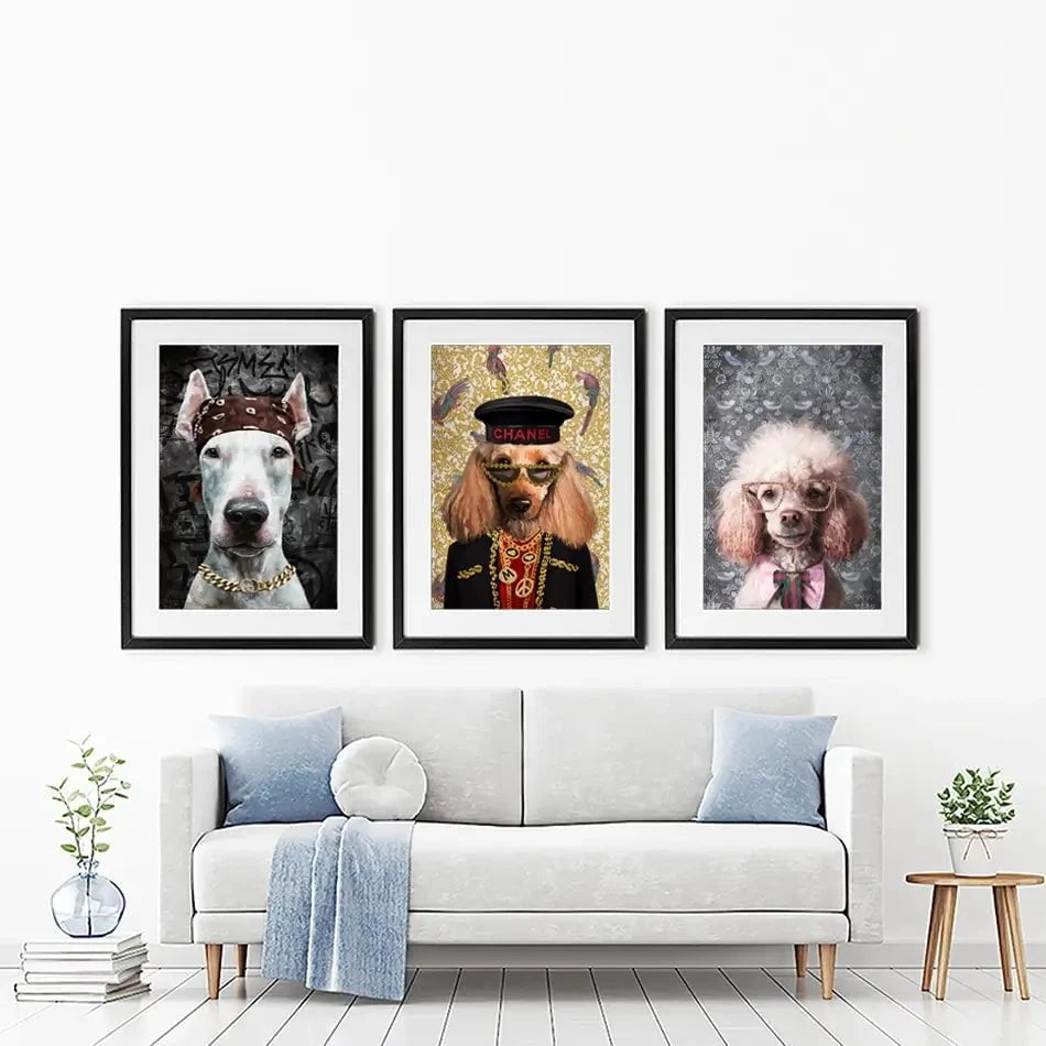Who Let The Dogs Out Framed Art Print Trio Who Let The Dogs Out Framed Art Print Trio wall art product Svetlana Aleynikova