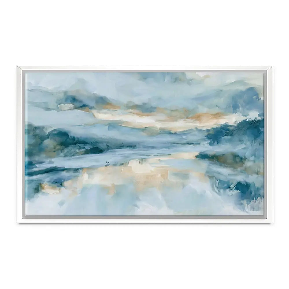 Wide Abstract Sea Horizon Canvas Print Wide Abstract Sea Horizon Canvas Print wall art product Chromatic Storm Studio