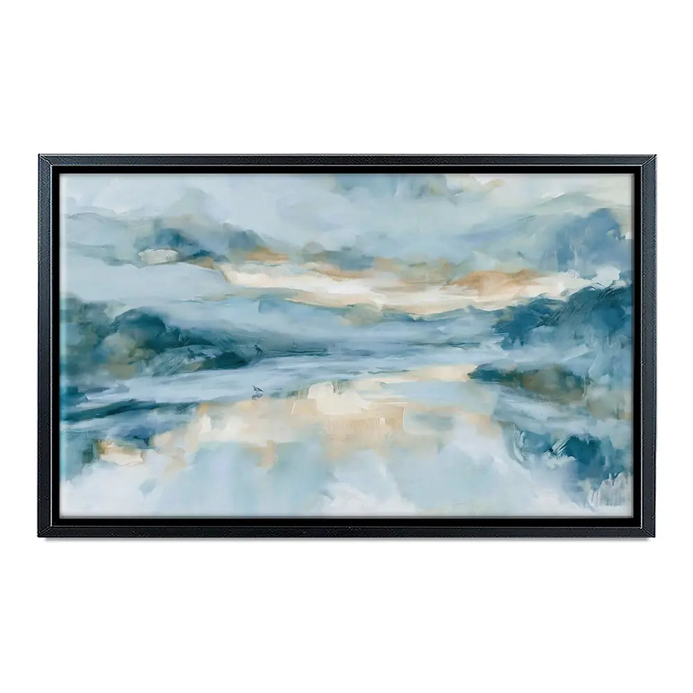 Wide Abstract Sea Horizon Canvas Print Wide Abstract Sea Horizon Canvas Print wall art product Chromatic Storm Studio