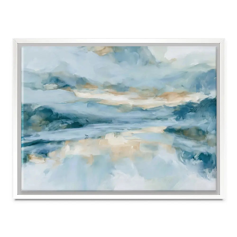 Wide Abstract Sea Horizon Canvas Print Wide Abstract Sea Horizon Canvas Print wall art product Chromatic Storm Studio