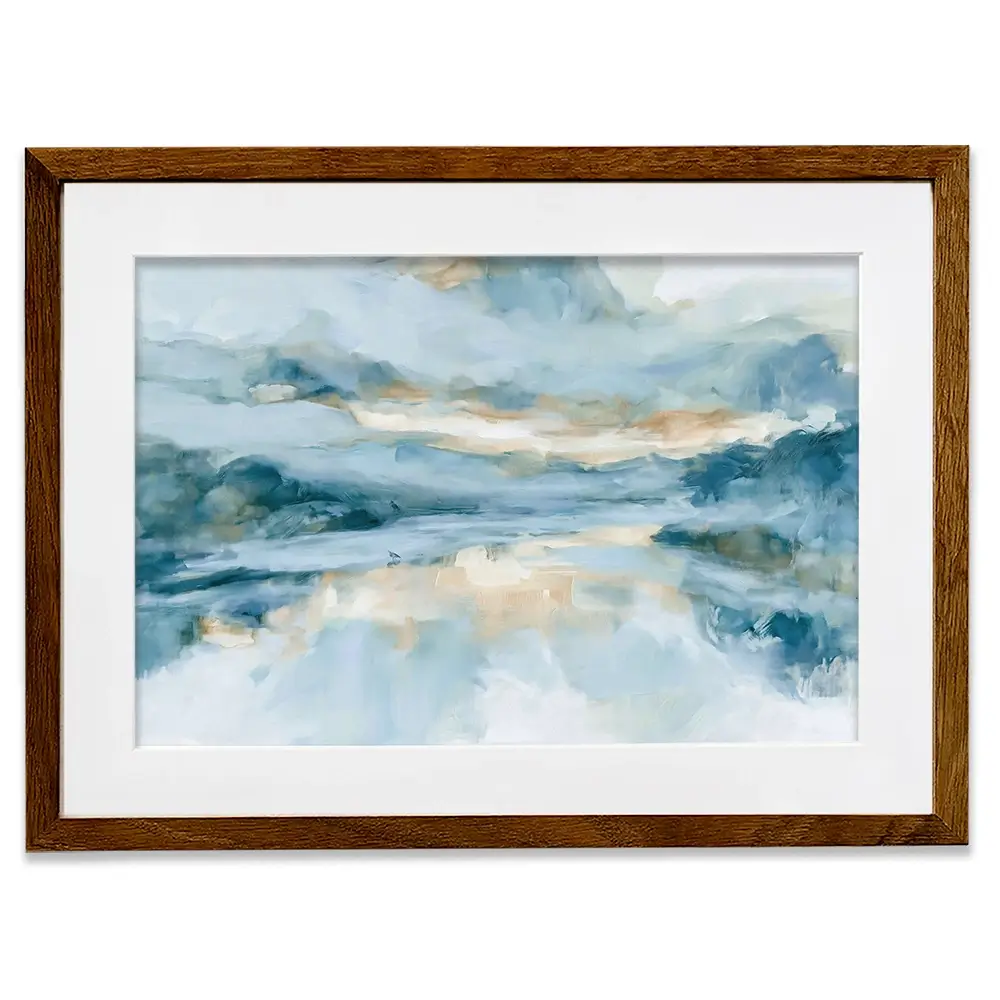 Wide Abstract Sea Horizon Framed Art Print Wide Abstract Sea Horizon Framed Art Print wall art product Chromatic Storm Studio