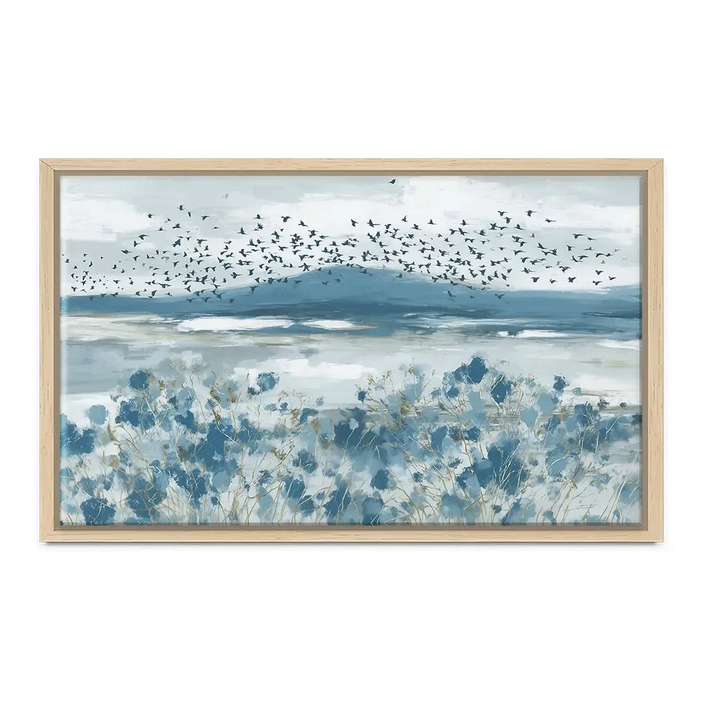 Wide Flock Wildflower Field Canvas Print Wide Flock Wildflower Field Canvas Print wall art product Chromatic Storm Studio