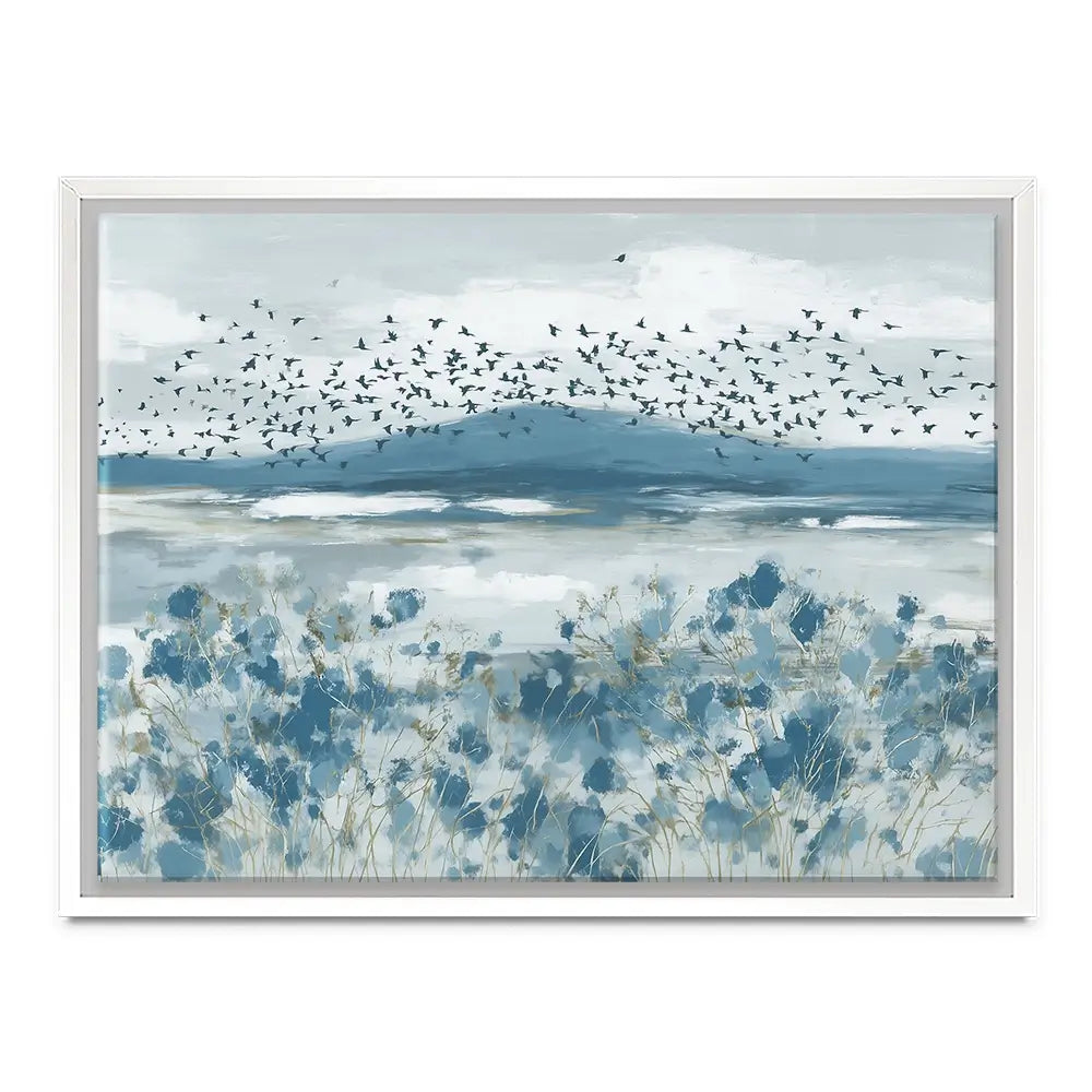 Wide Flock Wildflower Field Canvas Print Wide Flock Wildflower Field Canvas Print wall art product Chromatic Storm Studio