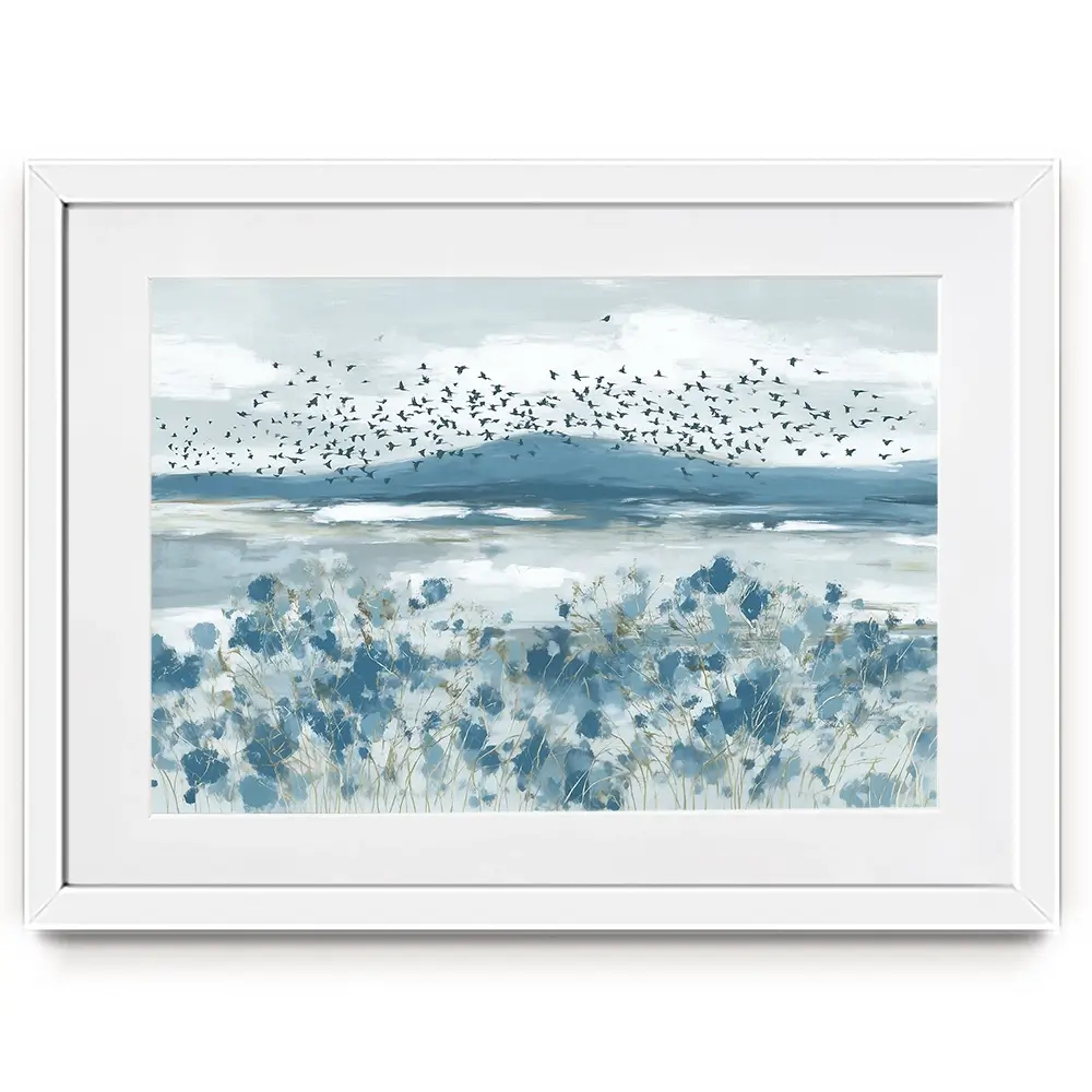 Wide Flock Wildflower Field Framed Art Print Wide Flock Wildflower Field Framed Art Print wall art product Chromatic Storm Studio