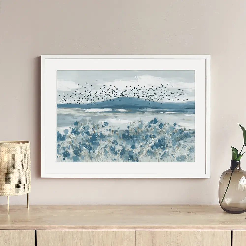Wide Flock Wildflower Field Framed Art Print Wide Flock Wildflower Field Framed Art Print wall art product Chromatic Storm Studio