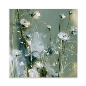 Wild Anemone Stems Square Canvas Print Wild Anemone Stems Square Canvas Print wall art product Chromatic Storm Studio
