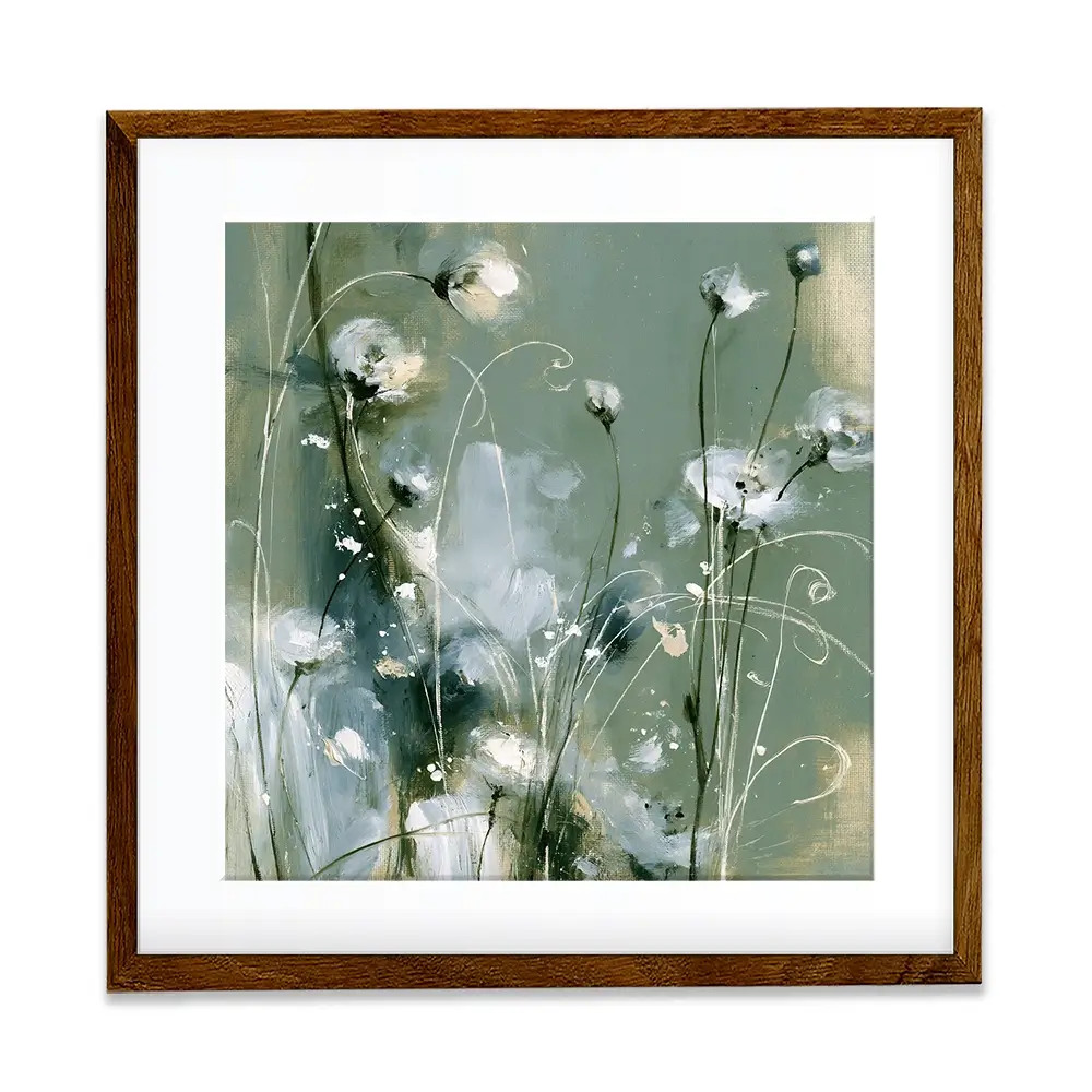 Wild Anemone Stems Square Framed Art Print Wild Anemone Stems Square Framed Art Print wall art product Chromatic Storm Studio