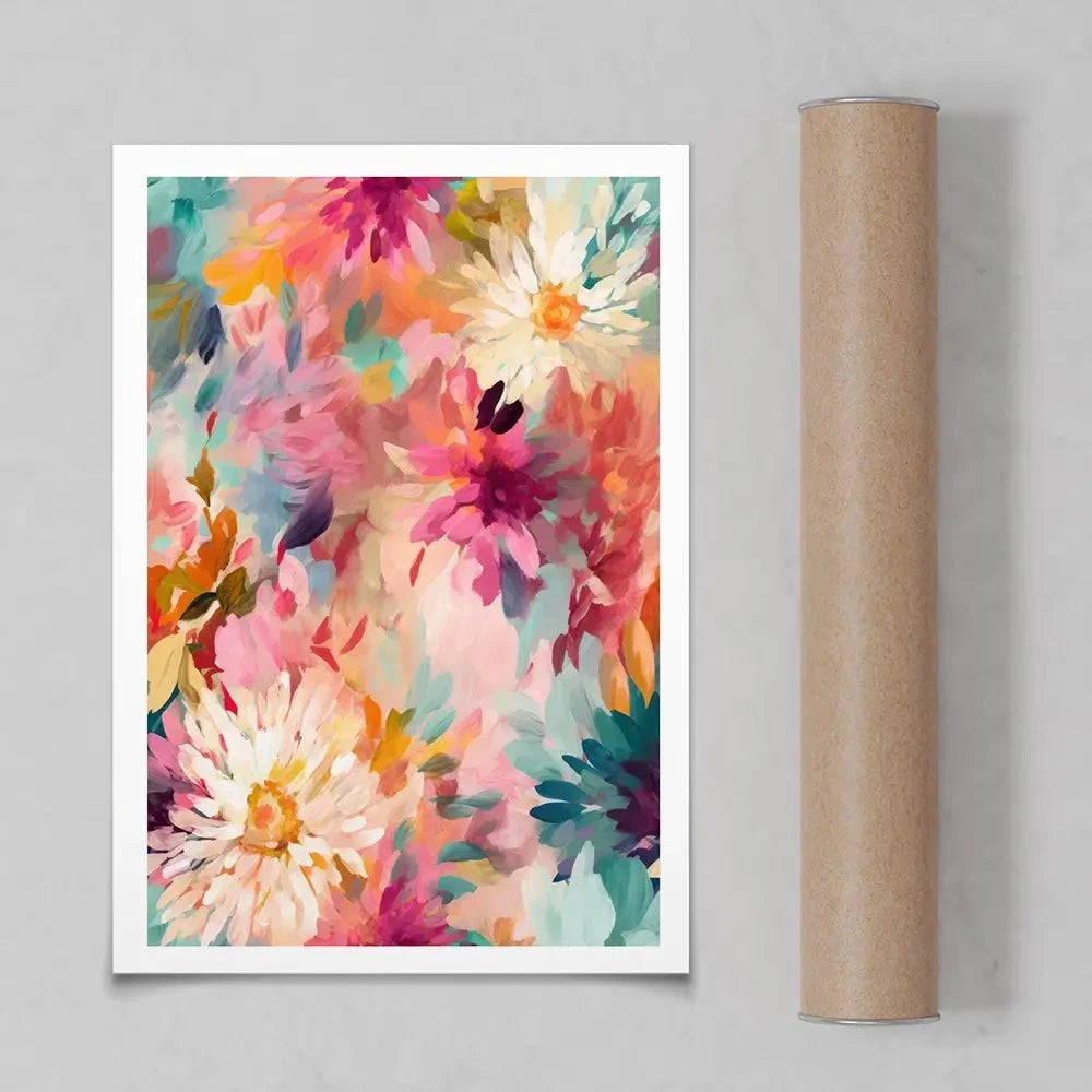 Wild Colourful Flowers Art Print Wild Colourful Flowers Art Print wall art product Treechild