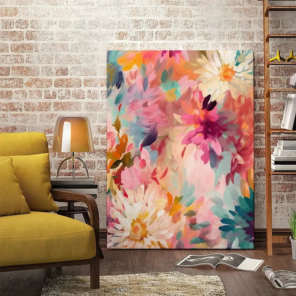 Wild Colourful Flowers Canvas Print Wild Colourful Flowers Canvas Print wall art product Treechild