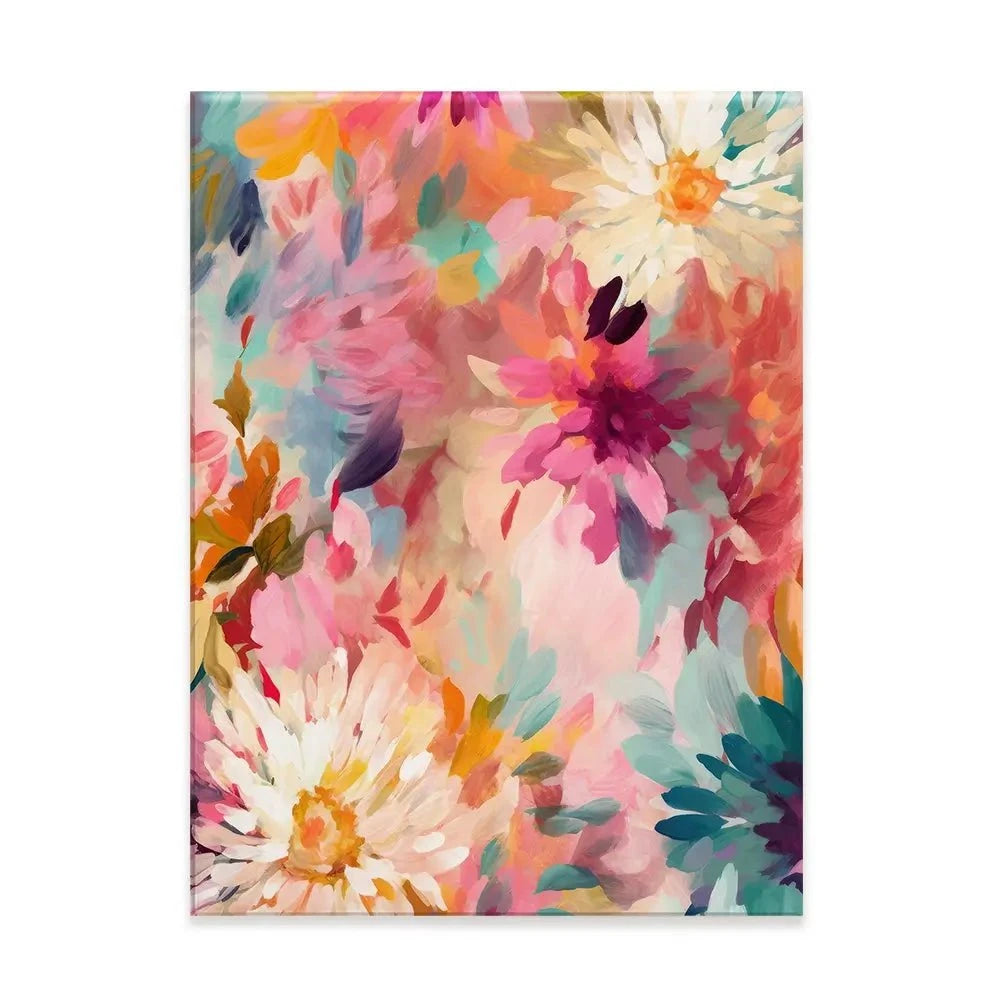 Wild Colourful Flowers Canvas Print Wild Colourful Flowers Canvas Print wall art product Treechild