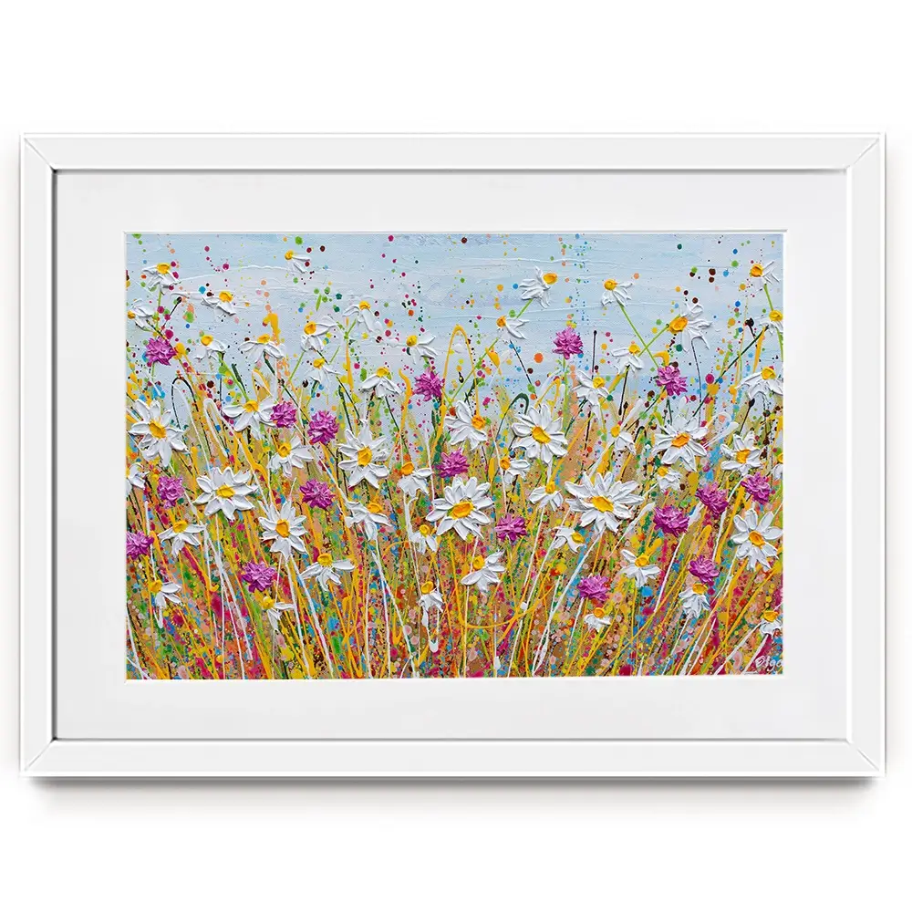Wild Daisy Field Framed Art Print Wild Daisy Field Framed Art Print wall art product Olga Tkachyk