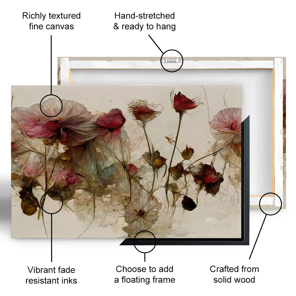 Wild Dry Roses Canvas Print Wild Dry Roses Canvas Print wall art product Treechild
