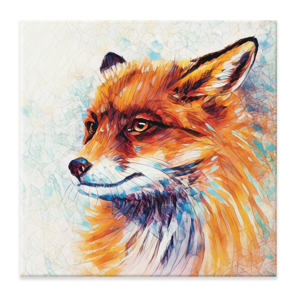 Wild Fox Square Canvas Print wall art product Lidi Di / Shutterstock